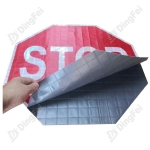 Roll Up Sign & Stand - Flexible Road Safety Warning Reflective Roll Up Stop Paddles Sign